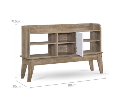 NEOLEEN SIDEBOARD (V80-NB 5THW1237-OK)  -  715(H) X 1100(W) - WHITE /OAK