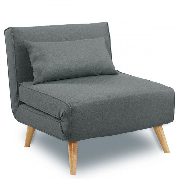 MIMOSAT ADJUSTABLE CORNER SOFA SINGLE SEATER LOUNGE SUEDE BED SEAT - LIGHT GREY, DARK GREY, BLUE, BROWN
