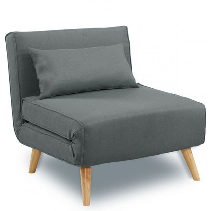 MIMOSAT ADJUSTABLE CORNER SOFA SINGLE SEATER LOUNGE SUEDE BED SEAT - LIGHT GREY, DARK GREY, BLUE, BROWN