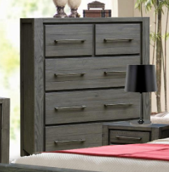 Selma 5 Drawer Split Top Tallboy - As Pictured