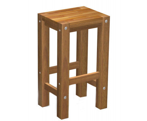 Delaney Wooden Sturdy Stool - Natural