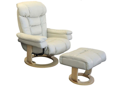 SWIVEL RECLINER WITH FOOTSTOOL - AS PICTURED