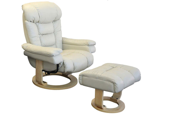 SWIVEL RECLINER WITH FOOTSTOOL - AS PICTURED