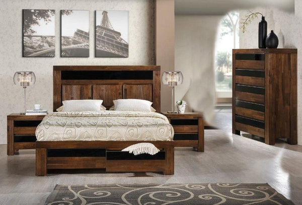 TOLEDO (AUSSIE MADE) KING 4 PIECE (TALLBOY) BEDROOM SUITE - ASSORTED COLOURS