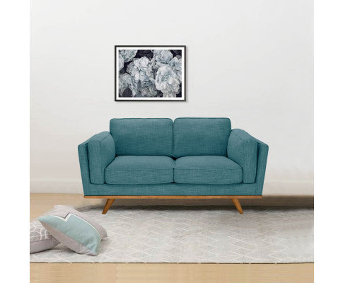 NAILAH 2 SEATER FABRIC  SOFA - TEAL