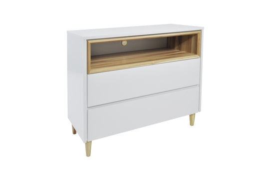 YAKIMA MULTI-FUNCTIONAL STORAGE UNIT - 800(H) x 1000(W) - HIGH GLOSS WHITE / CYPRESS