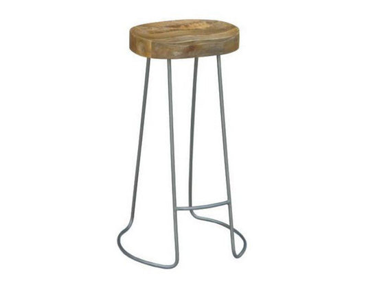 TRACTOR STOOL (WOST-004) - SEAT: 680(H) - GREY / NATURAL