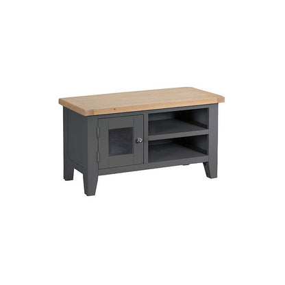 ARBETTA (TT-STV-CH) STANDARD TV UNIT WITH 1 DOOR  - 550(H) x 1000(W) x 400(D) - CHARCOAL / OAK