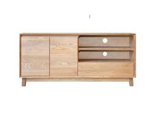 Summit TV Unit With 2 Door & 1 Drawer - 690(H) X 1500(W) - Light Oak