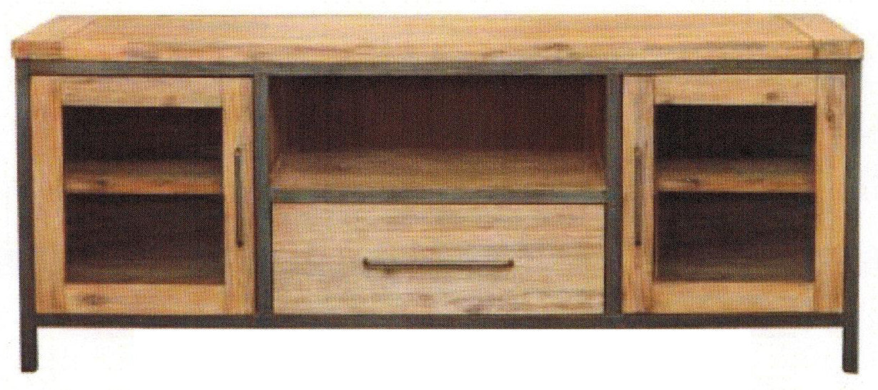 CEMBER MEDIUM TV UNIT  WITH 1DOOR , 1 DRAWER - ( 16-15-18-20-12-1-14-4) - 680(H) X 1690(W)  - WALNUT
