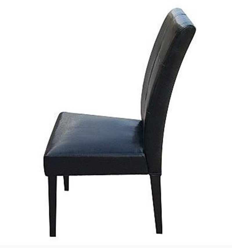 PANCHEX  (US01M)  BYCAST  LEATHER  DINING CHAIR SET x 2  - BLACK