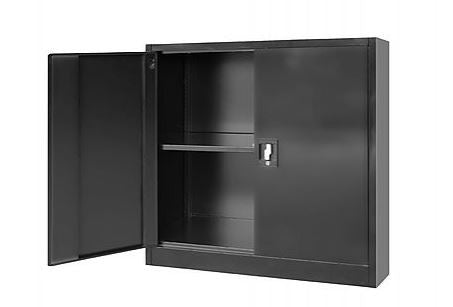 OSAVI  (LLIE26) TWO DOOR SIDE BY SIDE OFFICE - GYM - STORAGE - SHED - LOCKERS - 850(W) x 400(D)  - BLACK