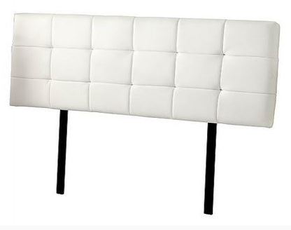 KING DELUXE TUFTED LEATHERETTE BEDHEAD - BROWN , WHITE OR BLACK