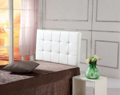 SINGLE DELUXE TUFTED LEATHERETTE BEDHEAD  (ING-HB-13/14/15 ) -  WHITE, BROWN, BLACK