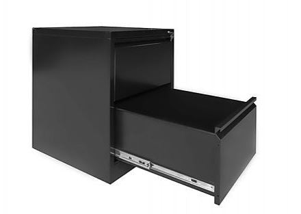 OSAS  (LLIE23) TWO  - DRAWER  OFFICE - GYM - STORAGE - SHED - LOCKERS - 350(W) - BLACK
