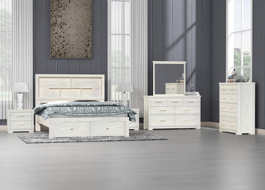 Double Or Queen Boston 6 Piece (THE LOT) Bookend Bedroom Suite - As Pictured