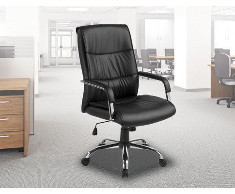 Rodney Pu Leather Executive Office Chair - Black
