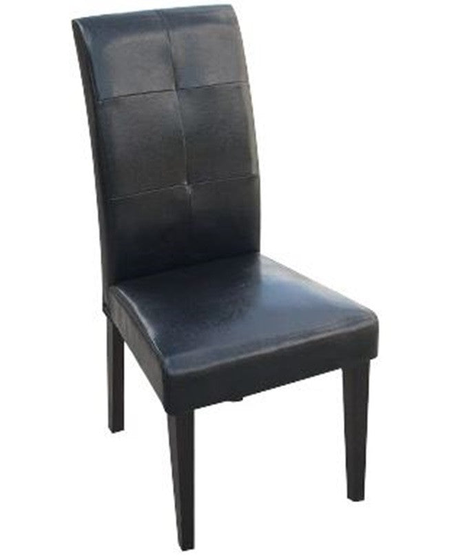 PANCHEX  (US01M)  BYCAST  LEATHER  DINING CHAIR SET x 2  - BLACK