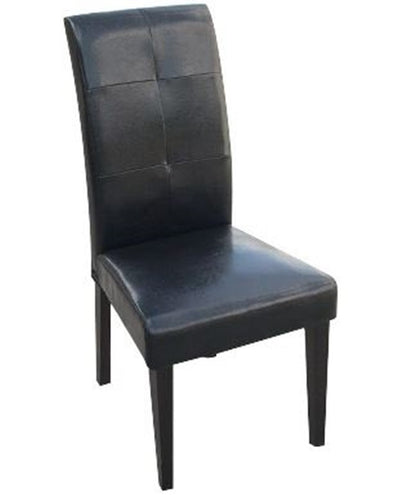 PANCHEX  (US01M)  BYCAST  LEATHER  DINING CHAIR SET x 2  - BLACK