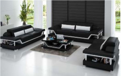 BORSEC (G8004D) 3 SEATER + 2 SEATER + 1 SEATER LOUNGE  SUITE WITH  COFFEE TABLE - CHOICE OF LEATHER AND ASSORTED COLOURS AVAILABLE