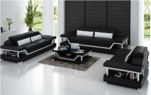 BORSEC (G8004D) 3 SEATER + 2 SEATER + 1 SEATER LOUNGE  SUITE WITH  COFFEE TABLE - CHOICE OF LEATHER AND ASSORTED COLOURS AVAILABLE