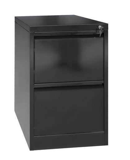 OSAS  (LLIE23) TWO  - DRAWER  OFFICE - GYM - STORAGE - SHED - LOCKERS - 350(W) - BLACK