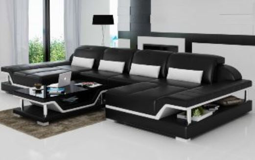 BORI  (G8004E) CHAISE SUITE + COFFEE TABLE - CHOICE OF LEATHER AND ASSORTED COLOURS AVAILABLE