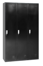 TOPAZ 3 - DOOR SIDE BY SIDE OFFICE - GYM - STORAGE - SHED - LOCKERS - 1140(W) x 450(D) - BLACK
