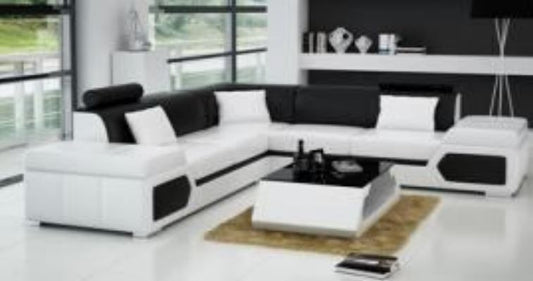 LUKASI BONDED LEATHER CORNER  LOUNGE SUITE ( MODEL-G1116B) - CHOICE OF LEATHER AND ASSORTED COLOURS AVAILABLE