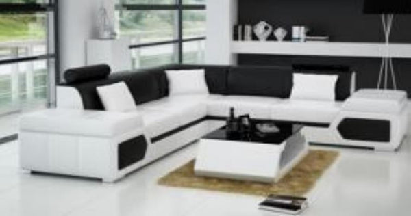 LUKASI BONDED LEATHER CORNER  LOUNGE SUITE ( MODEL-G1116B) - CHOICE OF LEATHER AND ASSORTED COLOURS AVAILABLE