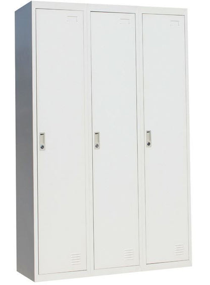 SANTEX (LLIE05) 3 x DOOR SIDE BY SIDE  OFFICE/GYM/ SHED/STORAGE /LOCKER - 1140(W) - GREY OR BLACK