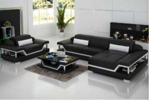 THORPE (G8004F) CHAISE SUITE + COFFEE TABLE - CHOICE OF LEATHER AND ASSORTED COLOURS AVAILABLE