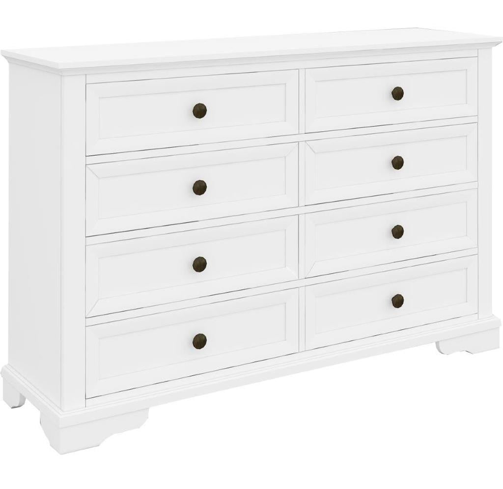 Austin 8 Drawer Dressing Table - 1000(H) X 1500(W) - White