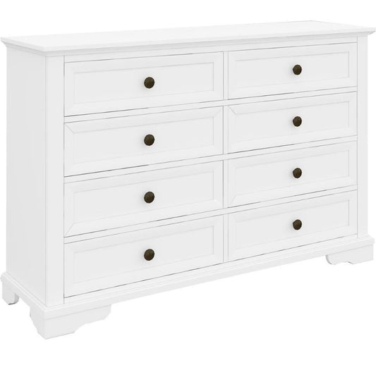 Austin 8 Drawer Dressing Table - 1000(H) X 1500(W) - White