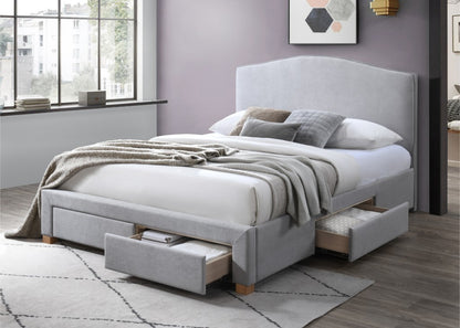 Hudson Bed With 4 Underbed Storage Drawers - Mist