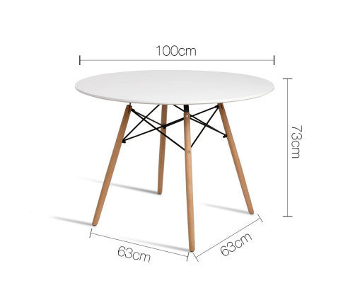 POLARIS ROUND DINING TABLE  1000(DIA) - WHITE