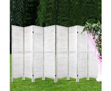 ROLLY ROOM DIVIDER PRIVACY SCREEN  FOLDABLE 8 PARTITION STAND - WHITE