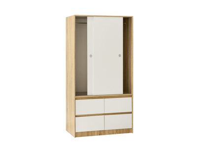 AMAZING 2 SLIDING DOOR / 4 DRAWER WARDROBE COLLECTION - ASSORTED COLOURS - STARTING FROM $349