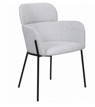 Windsor Fabric Linen Dining Chair - Light Grey