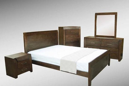REBECCA (WD-002)  QUEEN 4 PIECE TALLBOY  BEDROOM SUITE - ESPRESSO