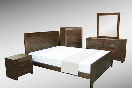 REBECCA (WD-002)  QUEEN 5 PIECE DRESSER   BEDROOM SUITE - ESPRESSO