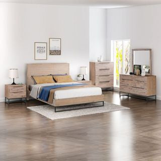 SENEGAL QUEEN 6 PIECE (THE LOT) BEDROOM SUITE - LIGHT OAK