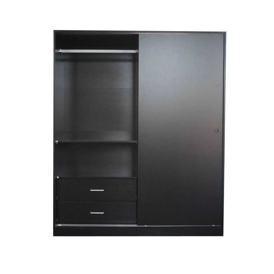 ALLEAH SLIDING DOOR WARDROBE - BLACK OR WHITE