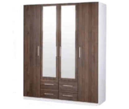 JAMES WARDROBE COLLECTION - MAIN: WALNUT / TRIM: WHITE - STARTING FROM $549